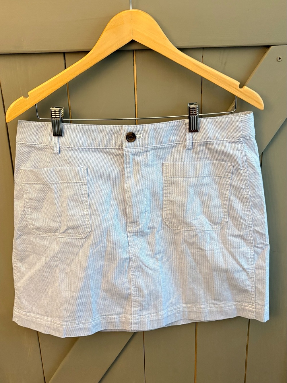 J. Crew light blue textured mini skirt